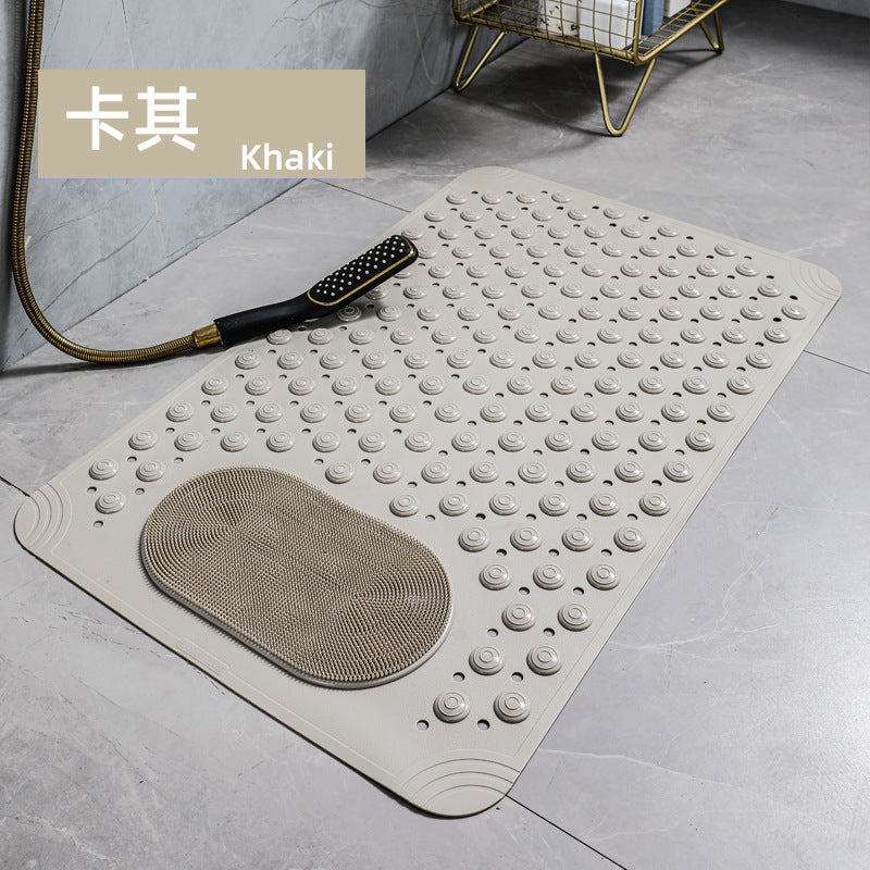 Bathroom floor mat, solid color non-slip massage mat, environmentally friendly PVC waterproof toilet, hotel toilet floor mat, one piece is sent on behalf of others.