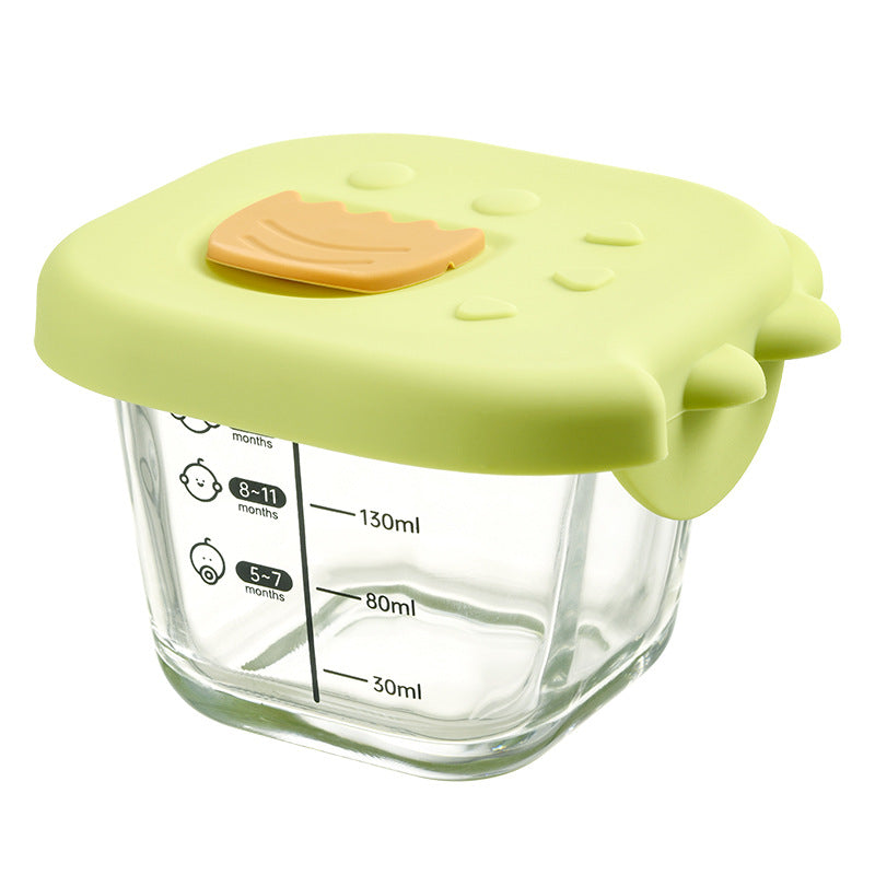 Baby food supplement box glass safe storage steaming custard bowl cup mold tool set - complete baby-specific food supplement bowl