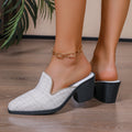 Baotou half slippers for women outwear 2026new arrival cross-border small fragrance style plaidplus size women's thick heel high heel sandals