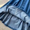 Frenchwork clothing style sleeveless denim dress women's summer lazy waist a-line skirt slimming lookelegant mid-length skirt