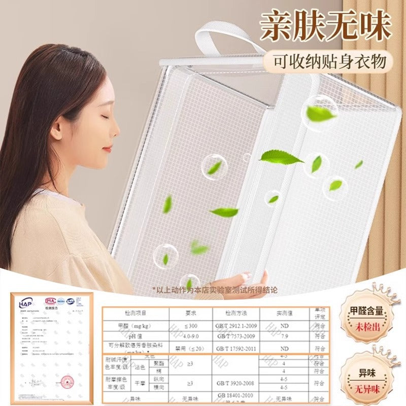 Customized storage box Transparent PVC wardrobe drawer storage sorting Layered storage Household clothes pants storage box