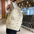 Printed graffiti student backpack - waterproof, cute, large capacity, unique, versatile school bag - korean style for girls