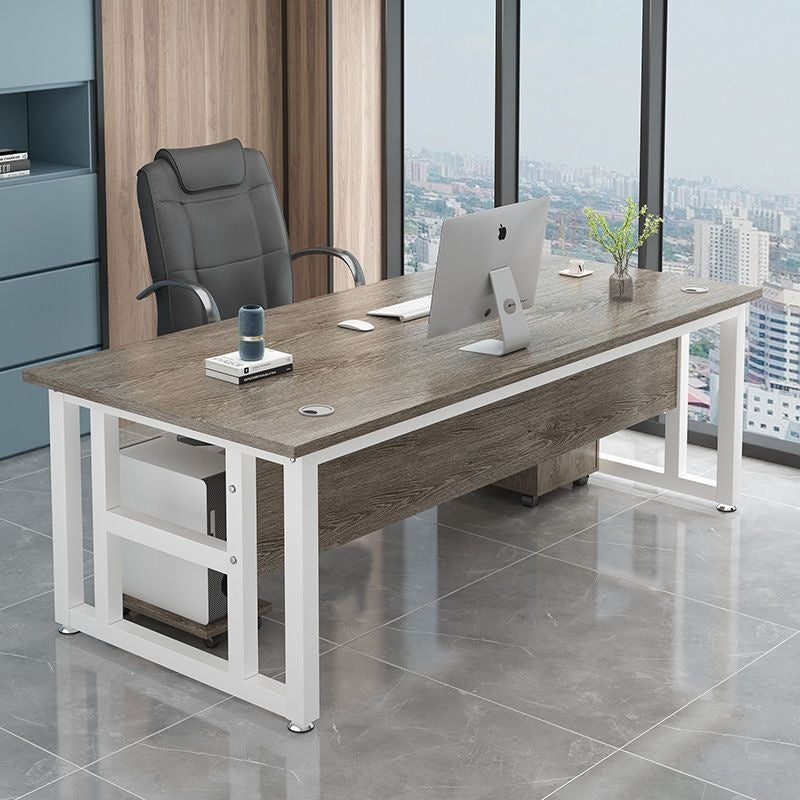 Computer desk desktop casual modern boss office desk staff slot table and chair combination for home desk single table without