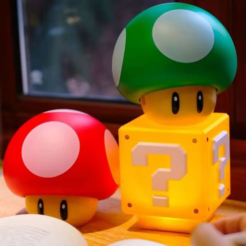 Mario super mario mushroom night light - desktop ambient light, gaming desk ornament, decorative lamp