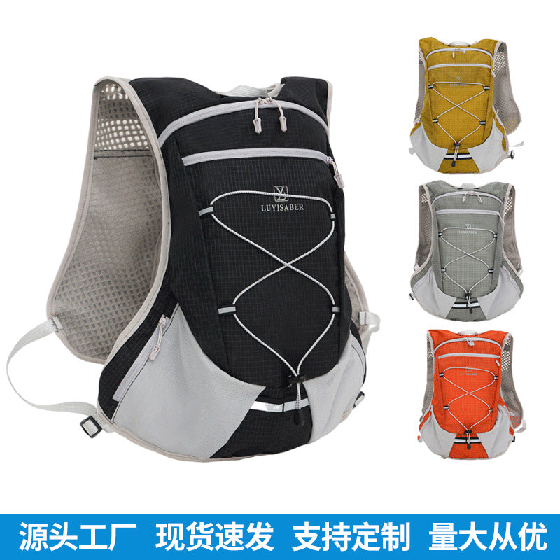 Cross-border hot-selling sports backpack, multi-functional, lightweight cycling, water bag, breathable, anti-splashing, wear-resistant running backpack
