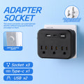 Factory direct us standard power strip adapter with usb ports - wireless socket for us, canada, and mexico