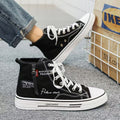 Men's canvas shoes 2025 new winter black athletic versatile casual sneakers men's spring/autumn high-top skate shoes