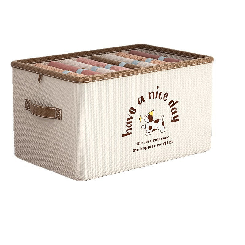 Star dog cloth heaven and earth cover art storage box household clothes clothing storage box large capacity folding wardrobe storage box