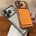 Silicone suction cup kickstand case for iphone 17 pro max, apple 15 electroplated four-corner shockproof phone case