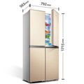 Brand new, authentic royalstar 408-liter four-door french door refrigerator. features a super-large capacity, tier 1 energy efficiency, energy-saving, and low noise operation