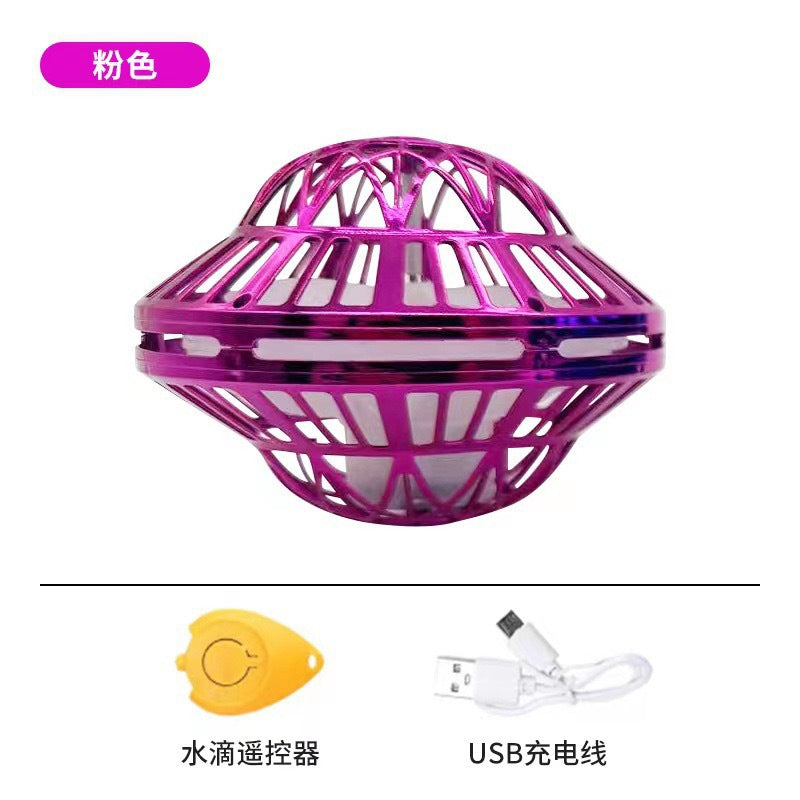 ufo new product suspension induction swing ball flying saucer lamp aircraft fingertip gyro anti-fall kids toys