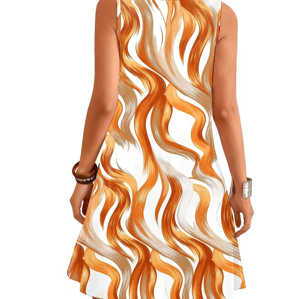 wholesale women's short-sleeved dresses, fashionable women's dresses for spring, summer, and autumn, new cross-border printed designs