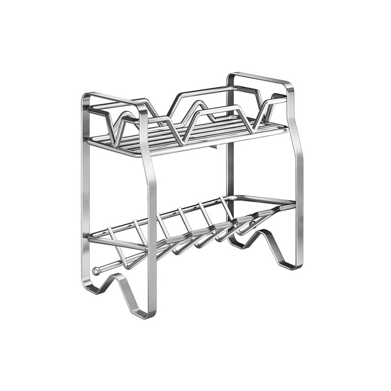 Stainless steel kitchen condiment rack countertop wall hanging storage supplies seasoning bottle diagonal seasoning rack