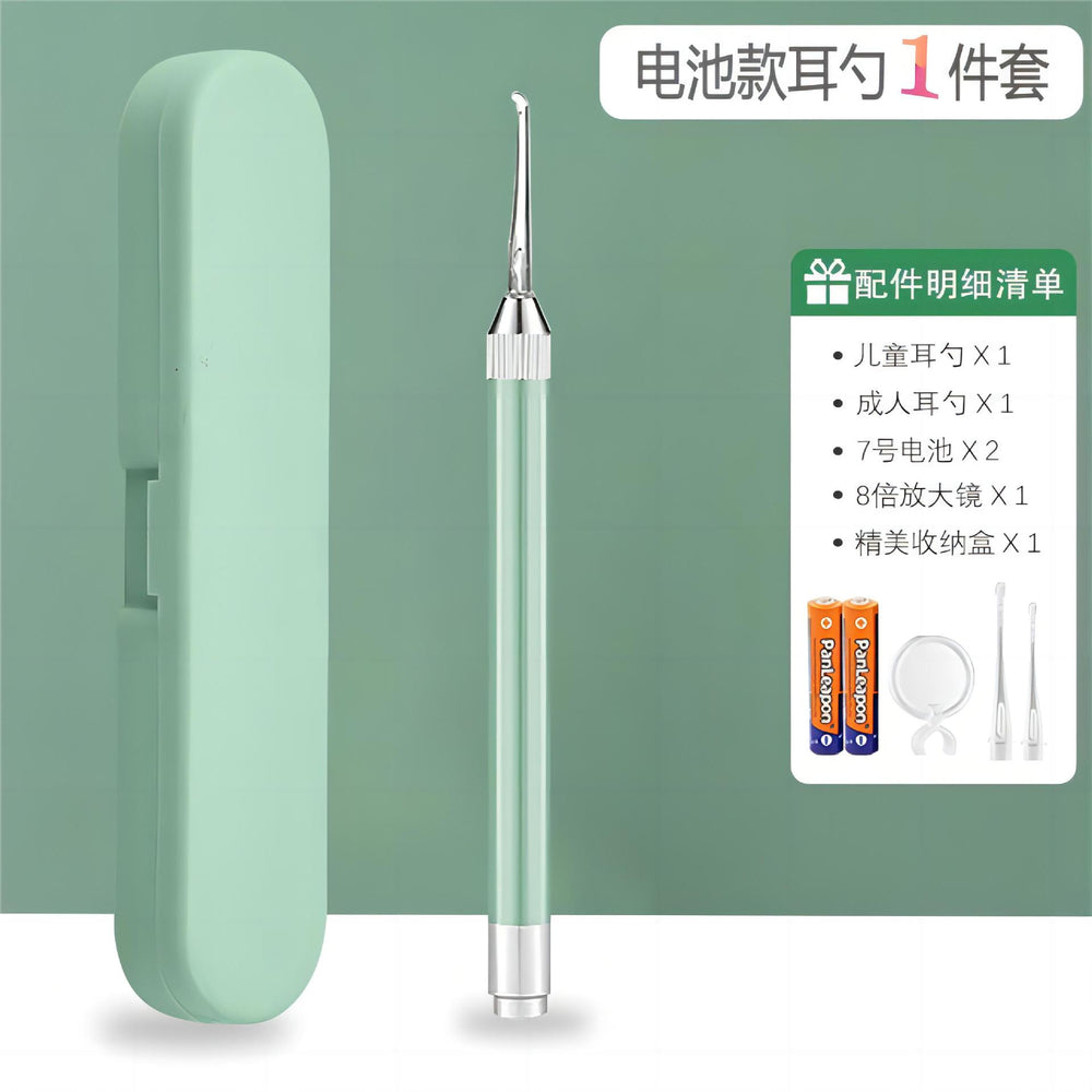 Glowing ear spoon & earwax tweezer set - kids' ear cleaning kit with visual inspection - baby ear pick - in stock & ready to ship