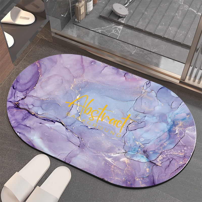 accessible luxury marble diatom mud floor mat bathroom absorbent mat quick-drying non-slip foot mat bathroom entrance floor mat