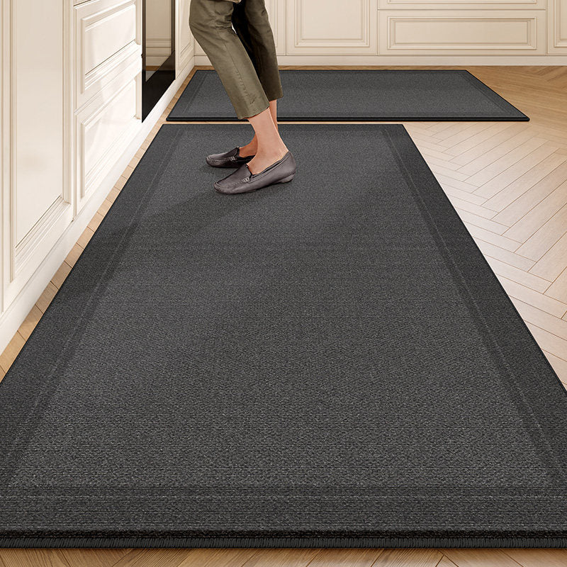 Kitchen floor mat non-slip oil-proof wipeable waterproof pure color stain-resistant mat easy-care for homethickened foot mat wholesale