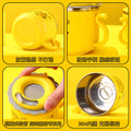 304 stainless steel kids' cup - double-walled, cartoon yellow duck straw cup with lid - perfect for home, kindergarten, and children's day gifts