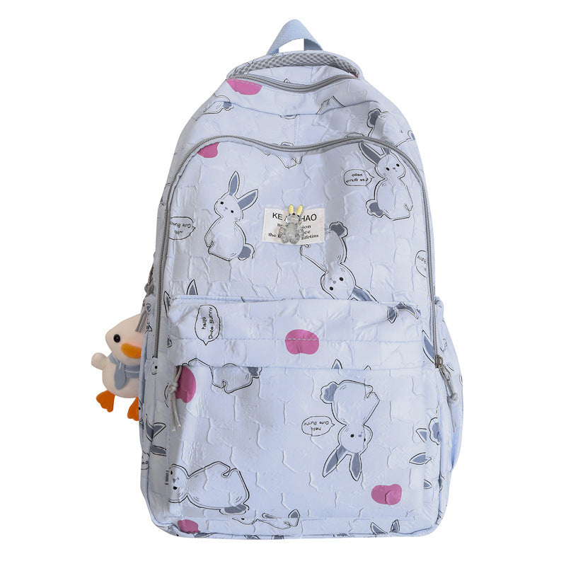New schoolbag female middle school student girl backpack junior high school student cute cartoon primary school student large capacity backpack