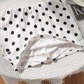 European and american y2k retro polka dot mini skirt with built-in shorts - high waist, slim fit, sexy skort