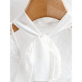 Women's summer new arrival: minimalist elegant solid color lace trim tie-up sleeveless slim-fit fashion tank top