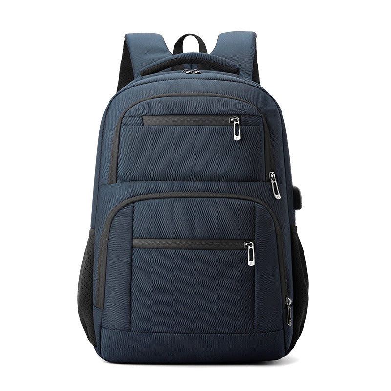 Casual backpack men's new multi-functional simple commuter computer backpack, multi-compartment large-capacity USB port backpack