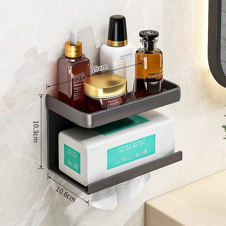 Face towel storage box Wall-mounted non-punching paper towel holder Disposable facial tissue rack for paper toilet carton