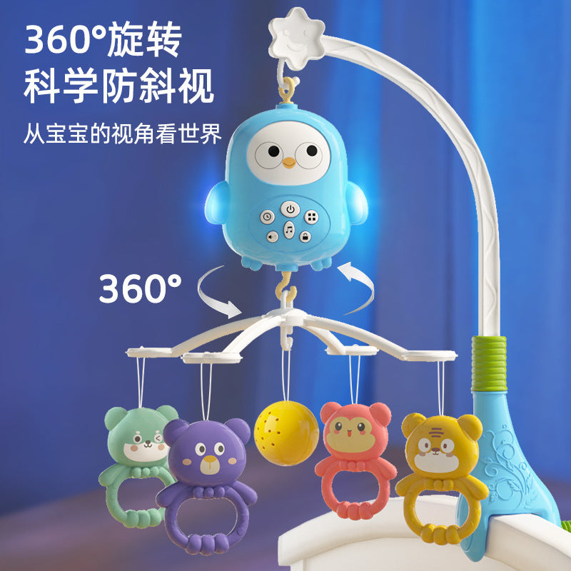 Cross-border  export infant music rotating rattle newborn crib bell early education lighting music toys