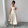 new cross-border european and american style elegant summer solid color long dress