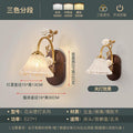 Nordic french retro pastoral style bedroom bedside wall lamp minimalist ceramic flower corridor aisle light