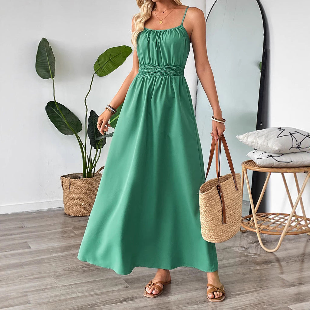 Shanuo independently develops 2025 new  summer European and American dresses,  women's clothing swings