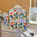 Kids' fall  new collection: 100% cotton long-sleeve shirt - casual lightweight shirt jacket for toddlers and young children with fun cartoon prints