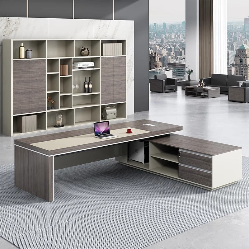 Boss desk manager desk supervisor desk chair combination minimalist modern office furniture single person office desk 1.4*