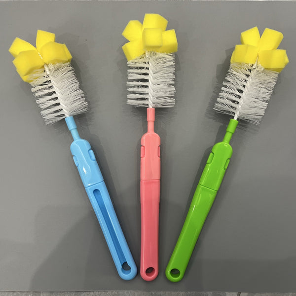 Factory Direct Baby Bottle Brush, Brush Bottle Cleaning Brush Foldable Cup Washing Brush Removable Long Handle Cup Brush