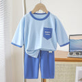New arrival yaser home clothes three-quarter sleeve suit baby boys girlbest selling pajamas summer thin children's air-conditioned clothes