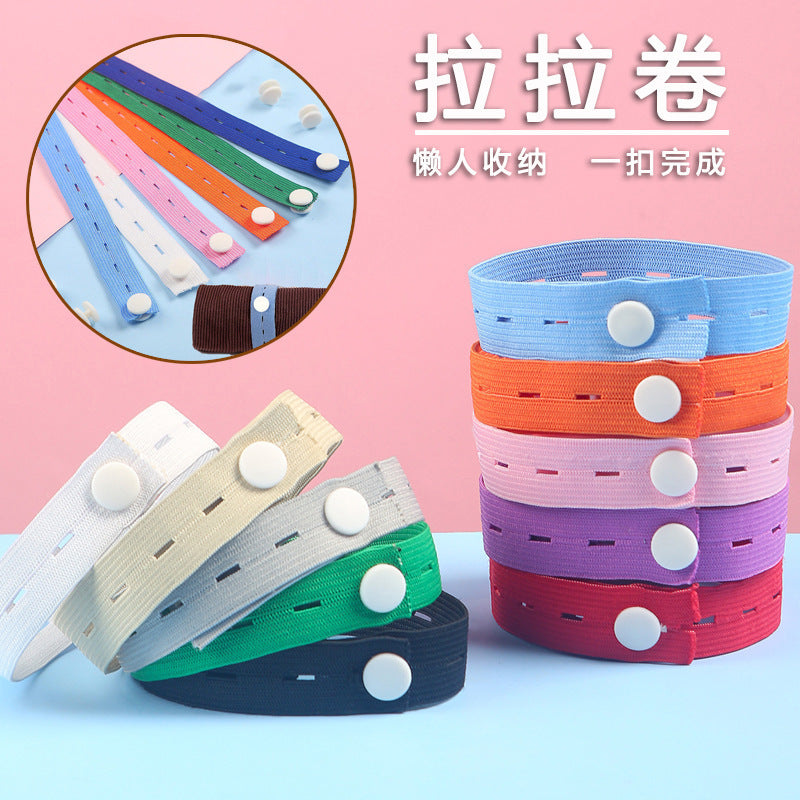pull-up roll lazy folding clothes storage artifact pants sweater classification storage finishing binding elastic belt