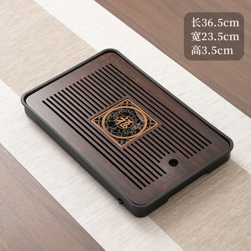 Wholesale small tea tray Household rectangular small drain tray Tea table Water storage dry brewing tea set Tea sea dry brewing table