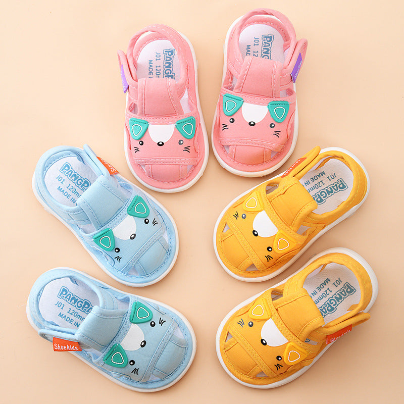 Baby cloth sandals, toddler shoes, summer 0-1-2-3 years old baby soft bottom shoes, baby boy shoes