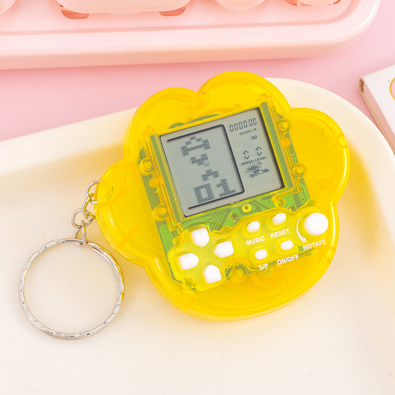 mini handheld game console keychain - tetris electronic game console - handheld console - schoolbag creative ornament