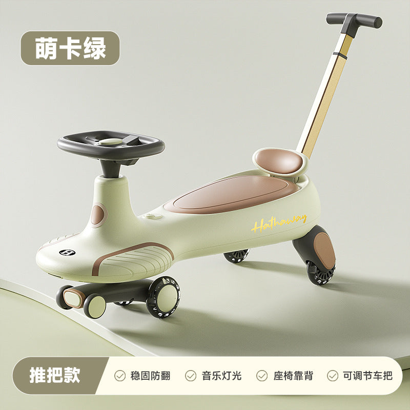 New children's twisting car Universal wheel Anti-rollover silent flash wheel Adults aged 1-8 can sit on the sliding twisting car