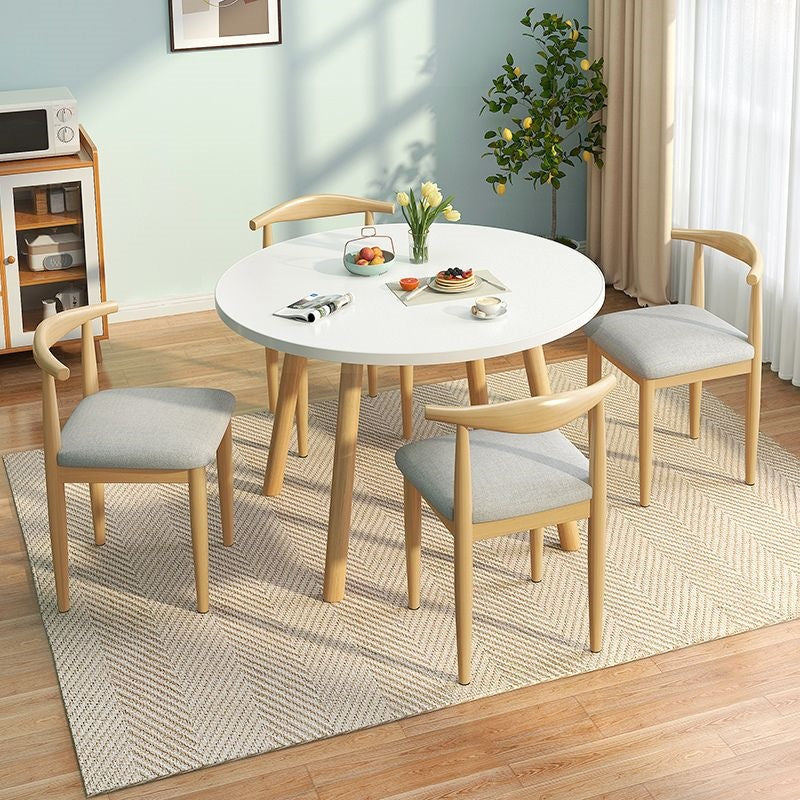 Nordic round table coffee table dining table and chairs set - perfect for home dining, meetings, balcony relaxation, and coffee breaks