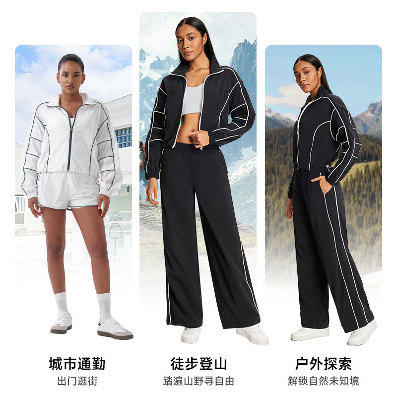new women's athletic pants set: loose-fit training & fitness outfit, quick-dry tennis wear, running, casual yoga pants