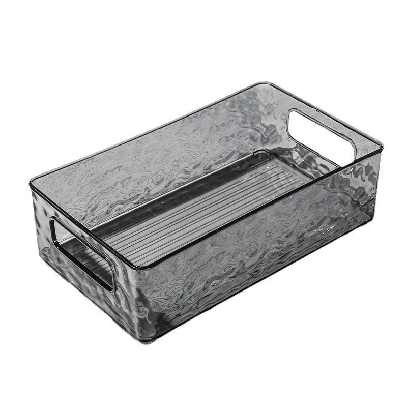 Desktop storage box Household bathroom Bedroom cosmetics Lipstick sundries storage box Transparent corrugated storage basket Wholesale