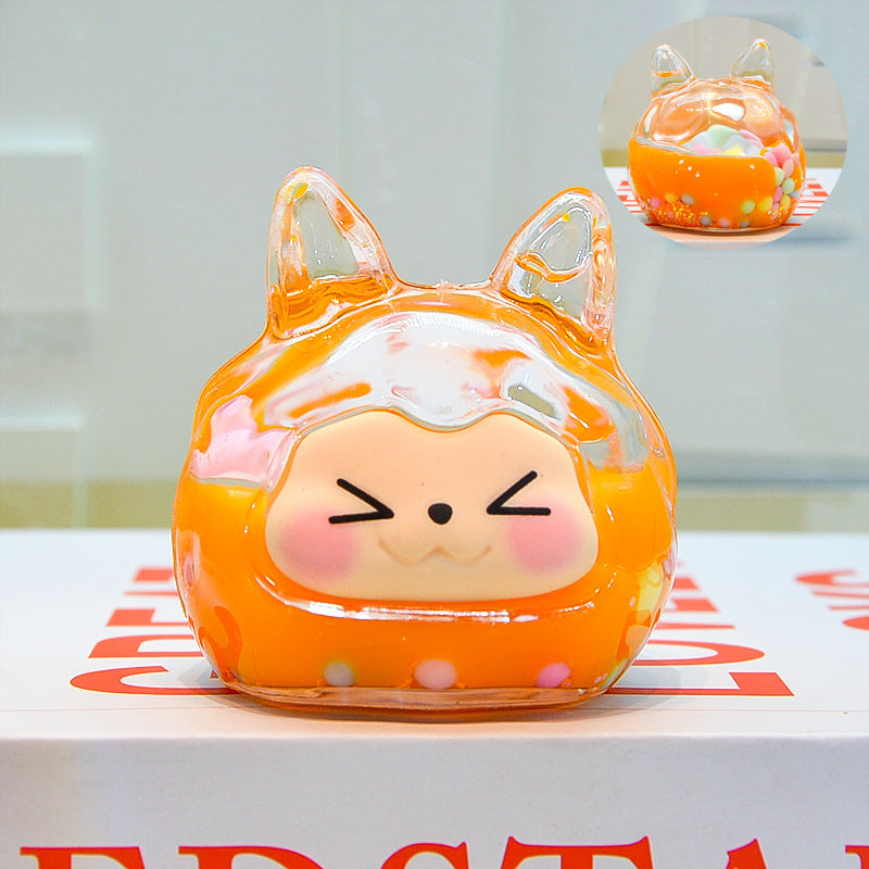 oversized three-dimensional quicksand KIKI shopping mall blind box figure desktop ornament car pendant DIY jewelry accessories