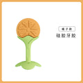 Newborn teething stick, baby teether, food-grade silicone chew toy, fruit-shaped soothing teether, anti-sucking hand