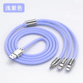 120w super fast charging cable - 3-in-1 data cable for apple, android, and huawei devices with indicator light