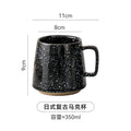 Japanese-style stoneware mug - ceramic drinking cup for water, milk, coffee - stylish breakfast mug for home or office - teacup