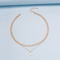 Multi-layer necklace wholesale fashion cross-border e-commerce jewelry women's alloy star diamond pendant rhinestone claw chain clavicle chain
