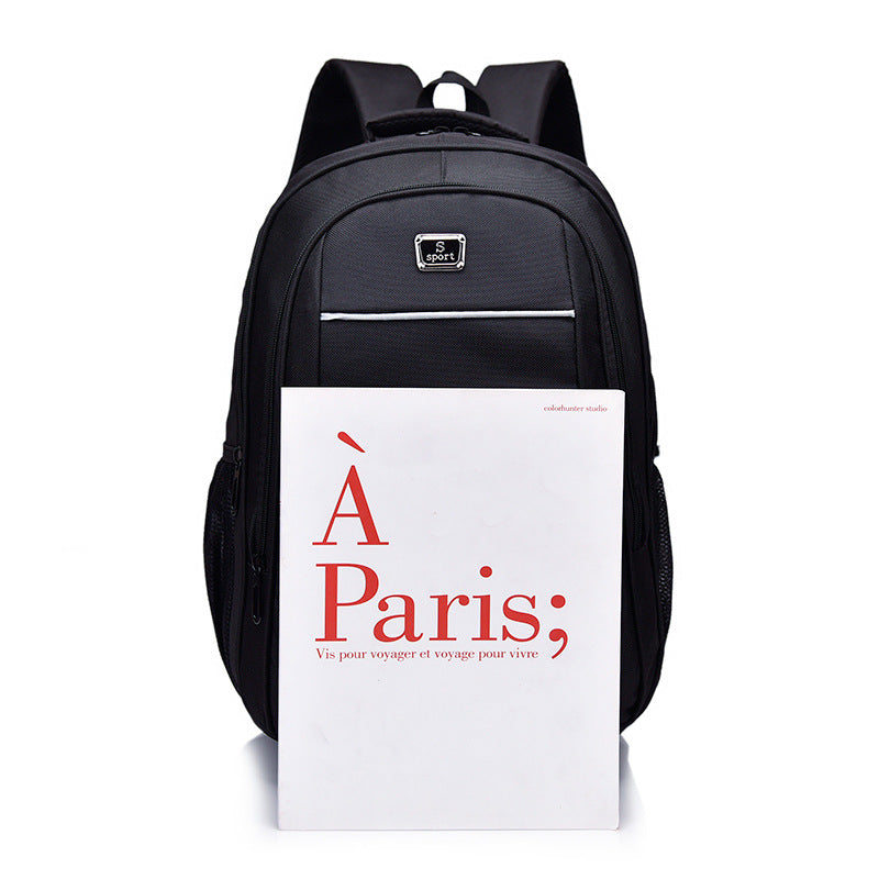 Reflective strip high-quality schoolbag custom logo college student backpack large capacity business leisure computer bag 16 inches