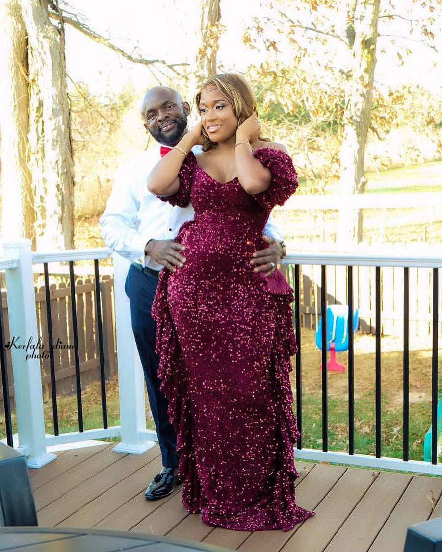 supply silm waist one shoulder off-shoulder elegancesequin long skirt european and american african fashion women's clothing