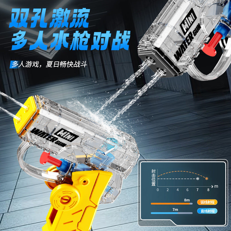 popular folding mobile phone fidget spinner double hole water gun kids toy water spray mini little boy water gun